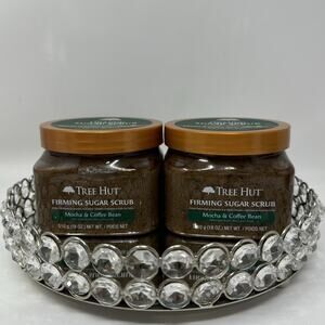 Tree Hut Bundle of 2 ~ Firming Sugar Scrub Mocha and Coffee Bean 18 Oz. Each